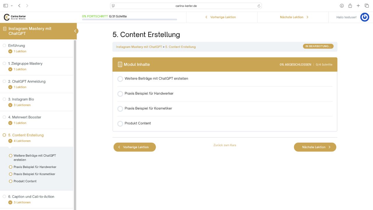 Modul 5 Content Erstellung